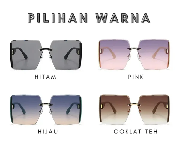 Pilihan Warna Kacamata Hitam Wanita Oversize cosekarang.com