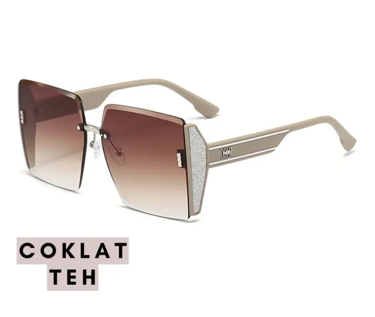Oversized Korean Glasses set for women brown