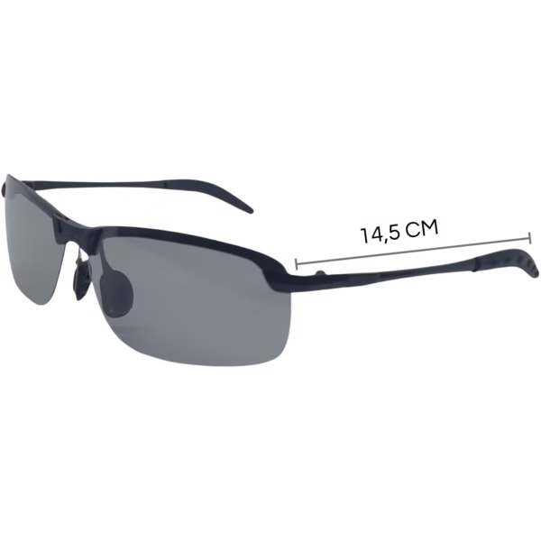 Kacamata Anti Silau Siang dan Malam Original 100% Polarized Photochromic Warna Hitam Untuk Pria - panjang pelipis
