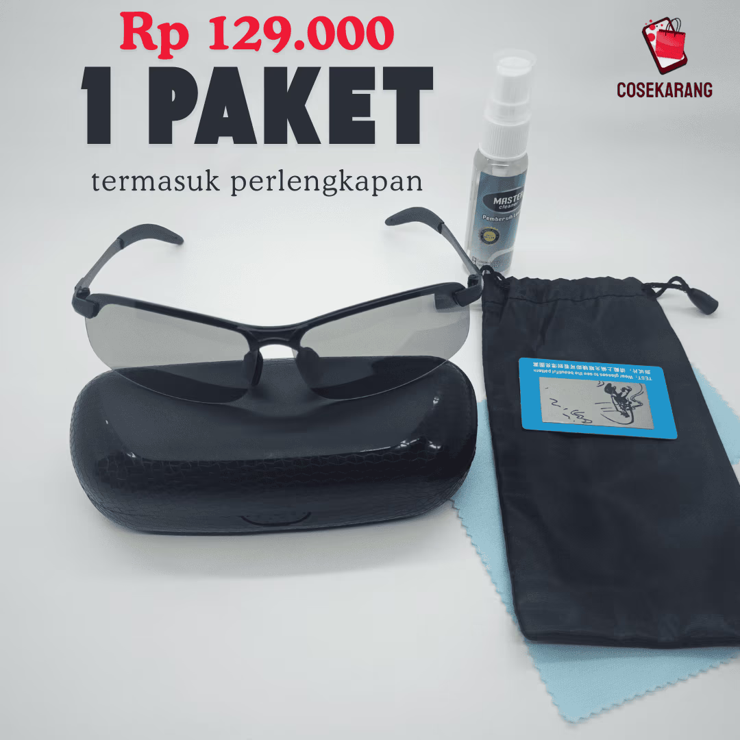 harga kacamata anti silau original polarized photochromic - fullset